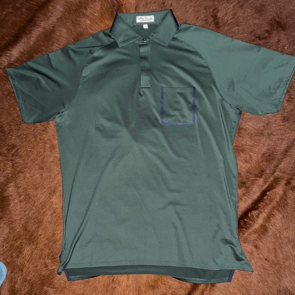 Peter Millar Forest Green Polo Shirt